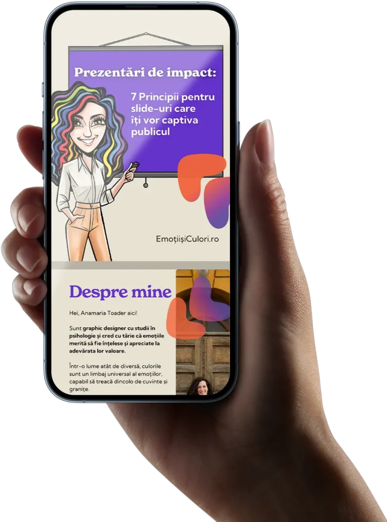 prezentare pe mobil eBook - Emoții și Culori